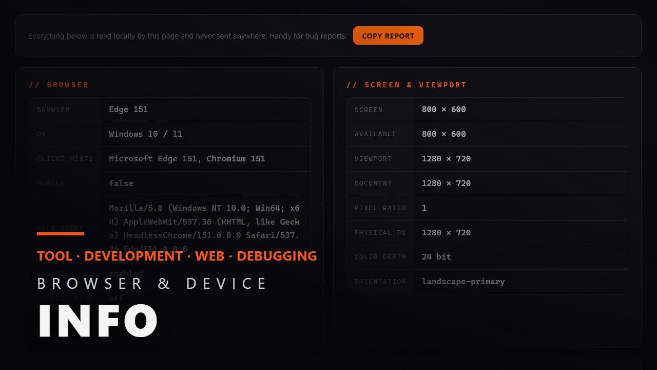 Browser & Device Info