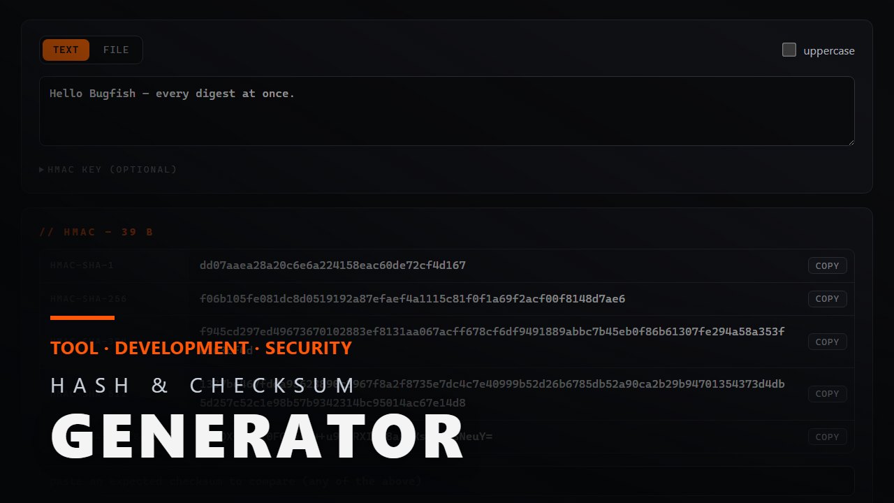 Hash & Checksum Generator