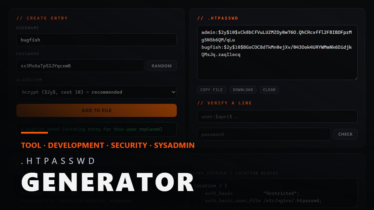 .htpasswd Generator