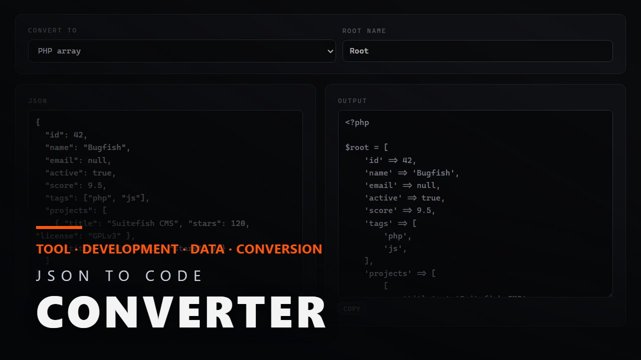 JSON to Code Converter