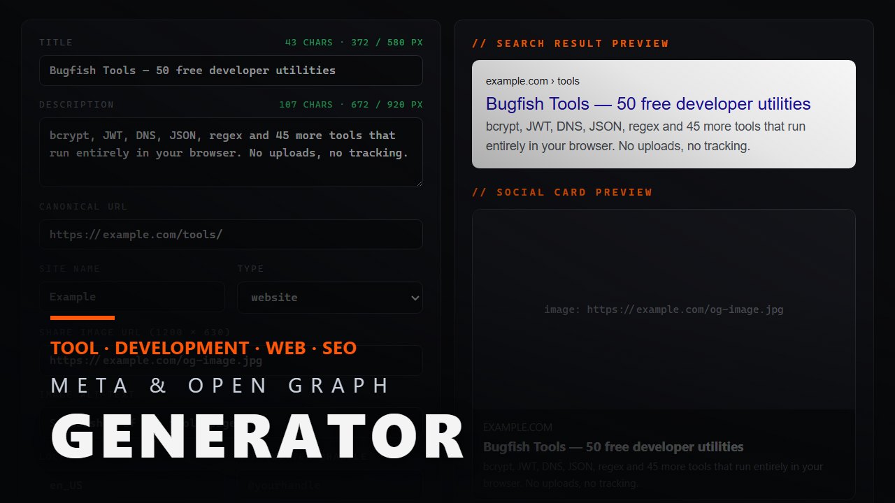 Meta & Open Graph Generator