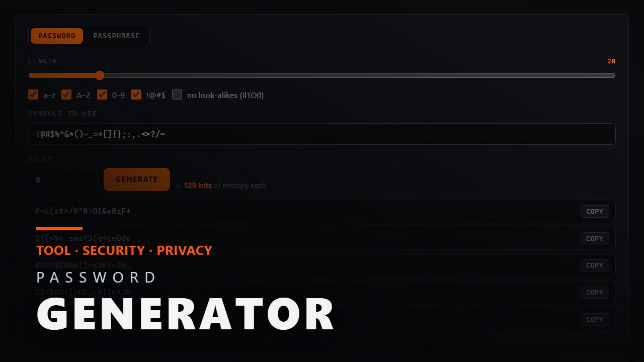 Password Generator & Strength Check