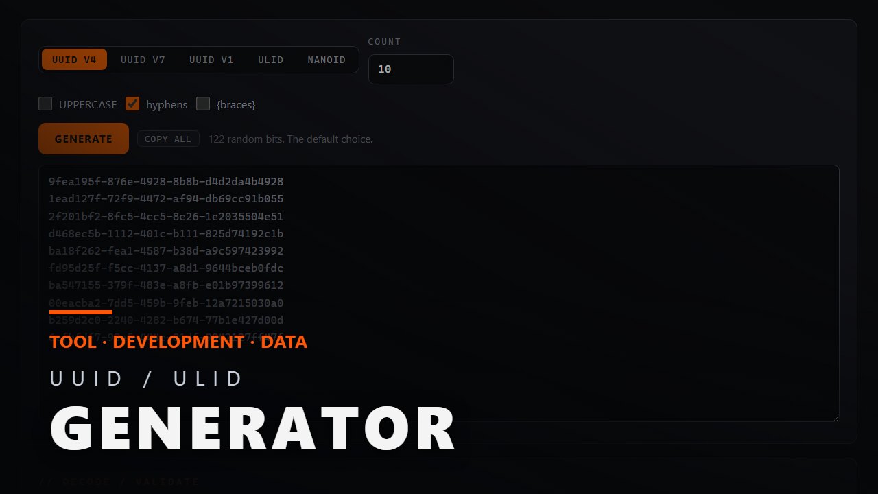 UUID / ULID Generator